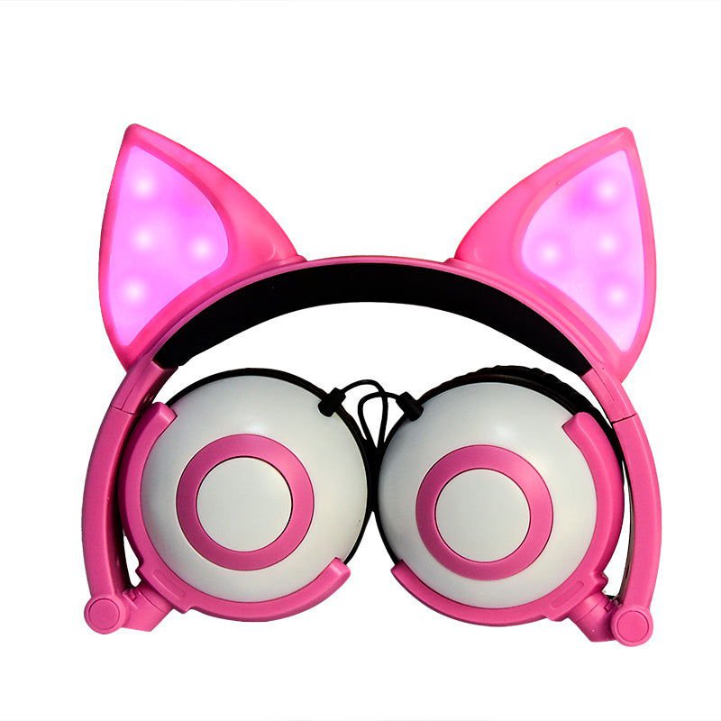 LovelyRLovely LovelyRLovely LED flashing Cat Ear Headp Peach pink LovelyRLovely LED flashing Cat Ear Headphones