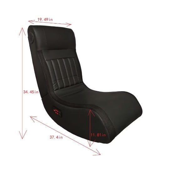 LovelyRLovely LovelyRLovely LED Gaming Chair With Spea Black LovelyRLovely LED Gaming Chair With Speakers