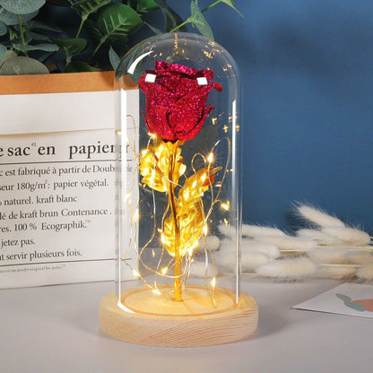 LovelyRLovely LovelyRLovely LED Light Eternal Rose In Glass