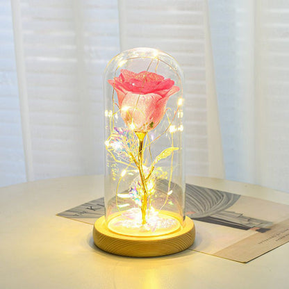 LovelyRLovely LovelyRLovely LED Light Eternal Rose In Glass