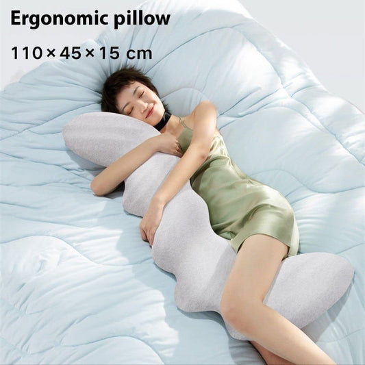 LovelyRLovely LovelyRLovely Leg-supporting Ergonomic B Light Gray / 110x45x15cm LovelyRLovely Leg-supporting Ergonomic Bed Long Pillow