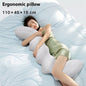 LovelyRLovely LovelyRLovely Leg-supporting Ergonomic B Light Gray / 110x45x15cm LovelyRLovely Leg-supporting Ergonomic Bed Long Pillow