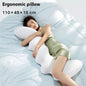 LovelyRLovely LovelyRLovely Leg-supporting Ergonomic B White / 110x45x15cm LovelyRLovely Leg-supporting Ergonomic Bed Long Pillow