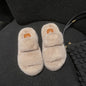 LovelyRLovely LovelyRLovely Leisure Fleece-lined Platf Khaki / 35 LovelyRLovely Leisure Fleece-lined Platform Slippers