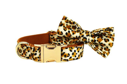 LovelyRLovely LovelyRLovely Leopard Print Dog Collar S LovelyRLovely Leopard Print Dog Collar Set