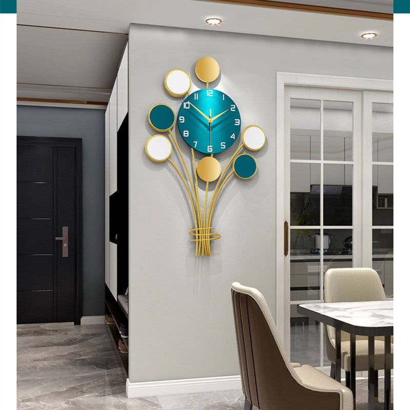 LovelyRLovely LovelyRLovely Light Luxury Creative Wall JT20181 Small Peacock Blue LovelyRLovely Light Luxury Creative Wall Clock