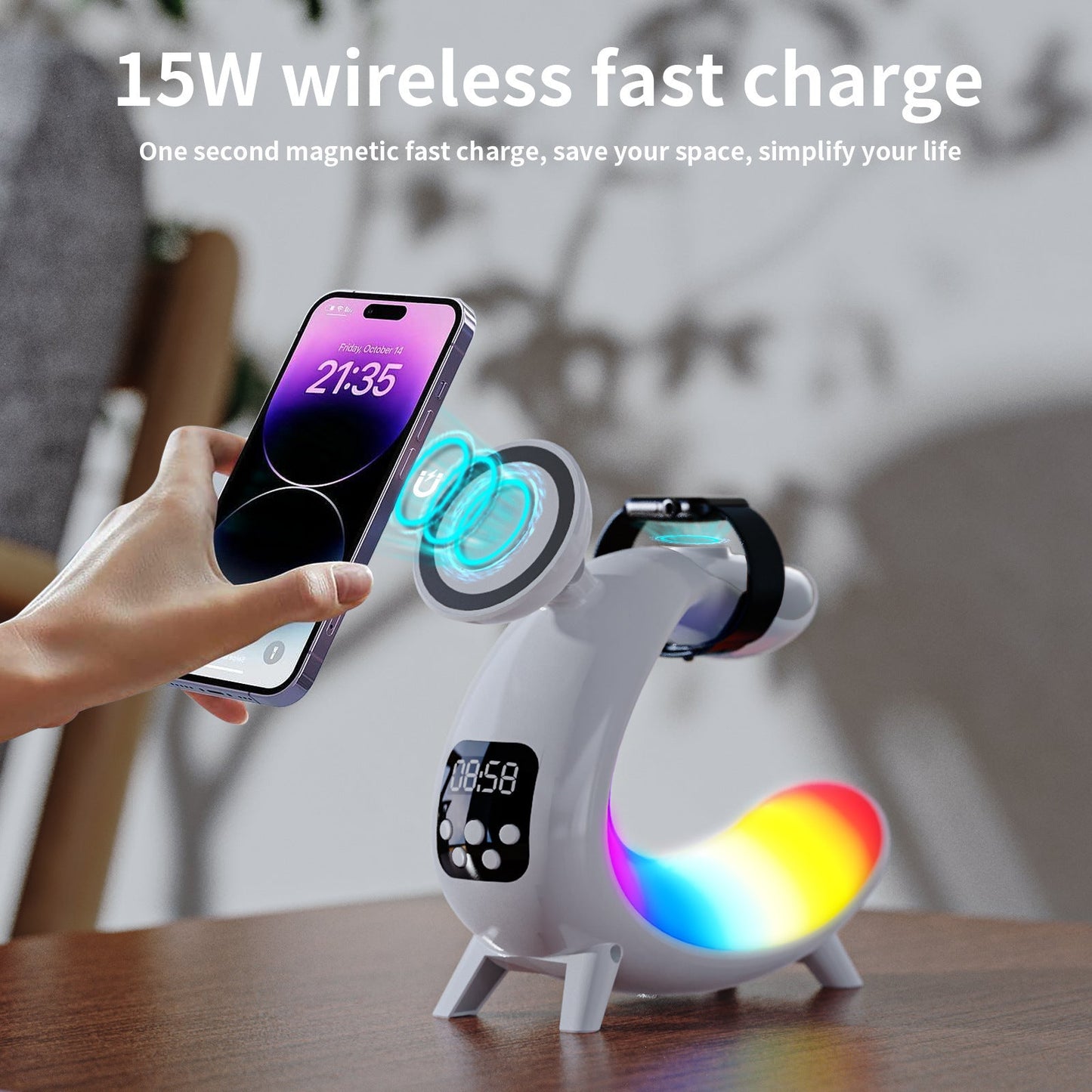 LovelyRLovely LovelyRLovely Liuyi Multi-function Wirel Type C / White LovelyRLovely Liuyi Multi-function Wireless Charging Lamp