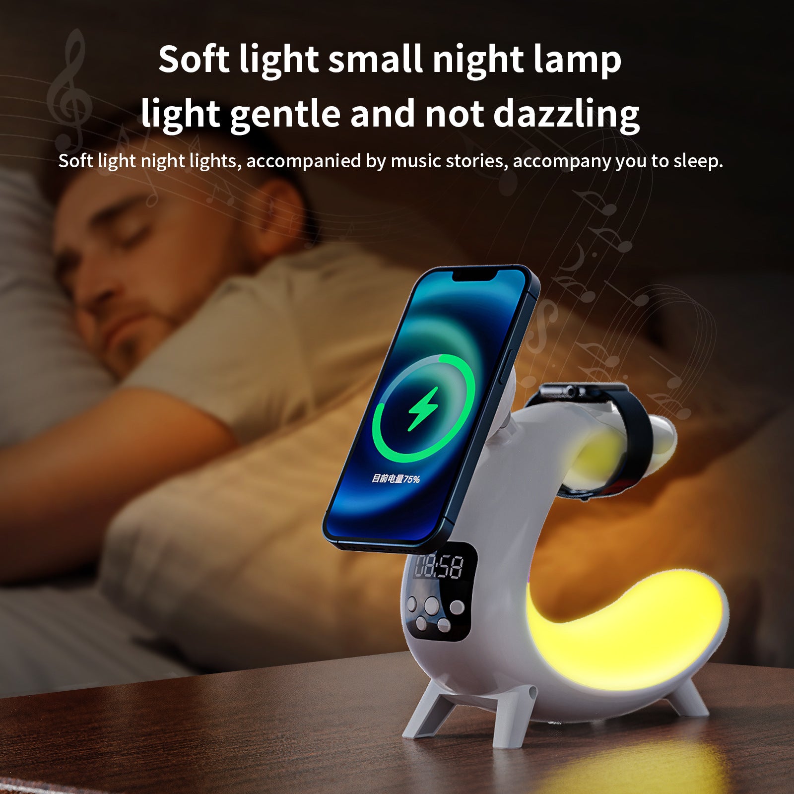 LovelyRLovely LovelyRLovely Liuyi Multi-function Wirel Type C / White LovelyRLovely Liuyi Multi-function Wireless Charging Lamp