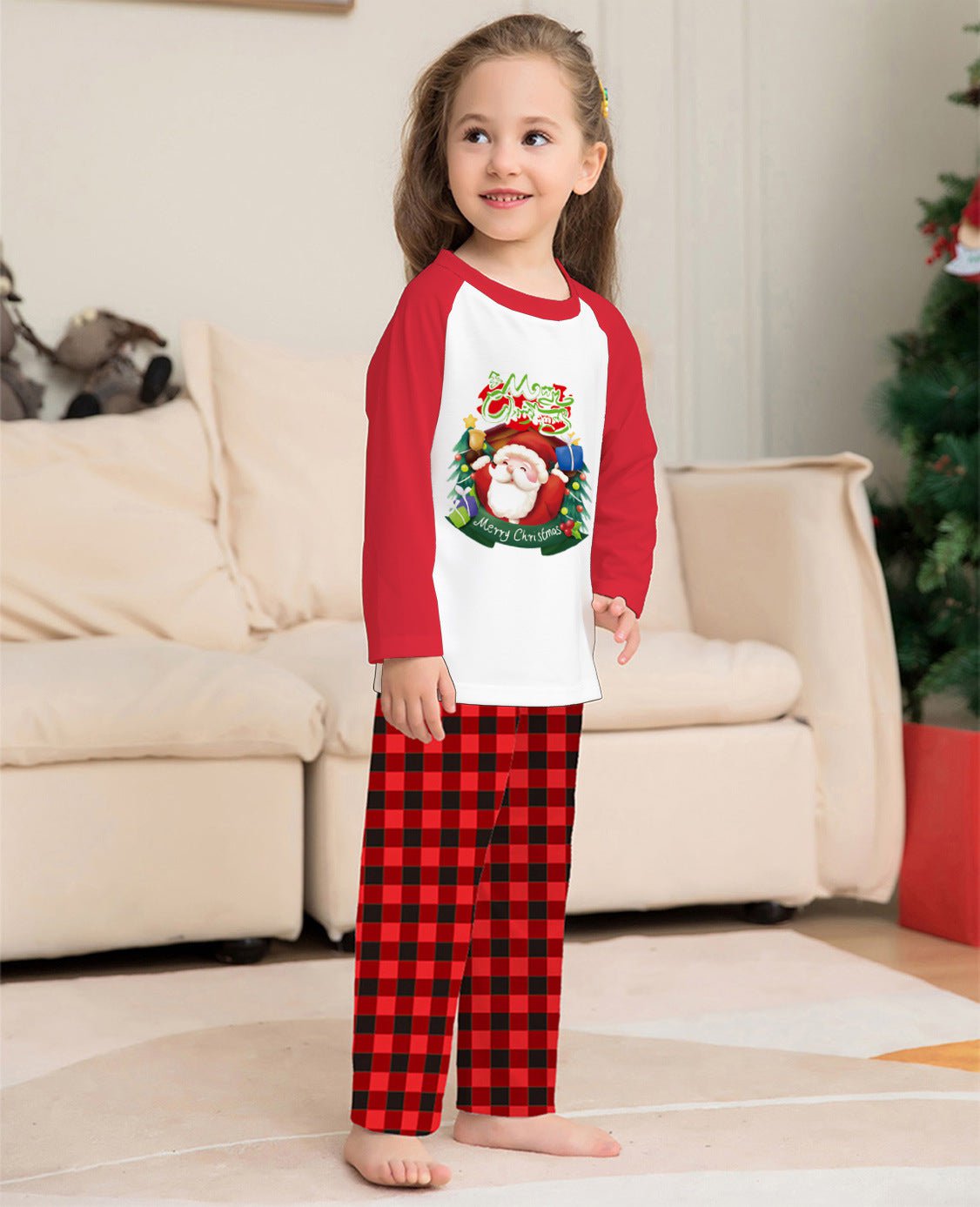 LovelyRLovely LovelyRLovely Long Sleeve T-Shirt Plaid LovelyRLovely Long Sleeve T-Shirt Plaid Family Matching Pajamas