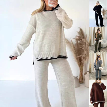 LovelyRLovely LovelyRLovely Long-sleeved Top & Loose S LovelyRLovely Long-sleeved Top & Loose Straight Pants Set