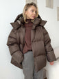 LovelyRLovely LovelyRLovely Loose Parka Jacket With Re Brown / L LovelyRLovely Loose Parka Jacket With Removable Hood