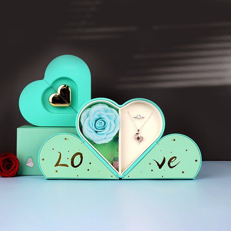 LovelyRLovely LovelyRLovely Love Jewelry Set Gift Box Tiffany Blue Flower Style LovelyRLovely Love Jewelry Set Gift Box