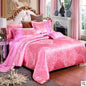 LovelyRLovely LovelyRLOvely Luxury European Satin Cott Pink / 1.5m LovelyRLOvely Luxury European Satin Cotton Tencel Bedding  Set