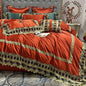 LovelyRLovely LovelyRLovely Luxury High Precision Broc Orange Bedspread Models / 4Pieces set 1.5M LovelyRLovely Luxury High Precision Brocade Silky Four-piece Set