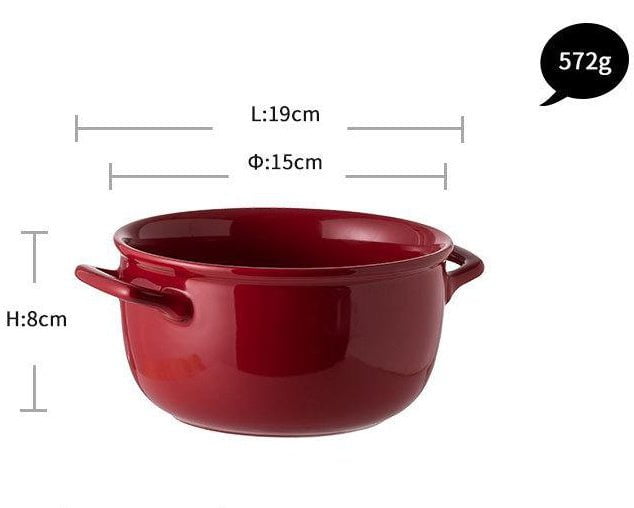 LovelyRLovely LovelyRLovely Luxury Red Glaze Ceramic D Red double ear soup bowl LovelyRLovely Luxury Red Glaze Ceramic Dinner Set