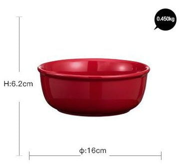 LovelyRLovely LovelyRLovely Luxury Red Glaze Ceramic D Red medium bowl LovelyRLovely Luxury Red Glaze Ceramic Dinner Set