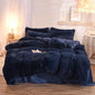 LovelyRLovely LovelyRLovely Luxury Thick Fleece Duvet Navy / 1.5M LovelyRLovely Luxury Thick Fleece Duvet Cover With Pillowcases