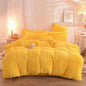 LovelyRLovely LovelyRLovely Luxury Thick Fleece Duvet Yellow / 1.5M LovelyRLovely Luxury Thick Fleece Duvet Cover With Pillowcases