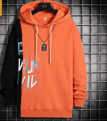 LovelyRLovely LovelyRLovely Men Hip Hop Hoodie Orange / 2XL LovelyRLovely Men Hip Hop Hoodie