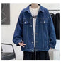 LovelyRLovely LovelyRLovely Men Loose-fitting Denim Ja Dark Blue / 2XL LovelyRLovely Men Loose-fitting Denim Jacket