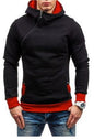 LovelyRLovely LovelyRLovely Men Oblique Zipper Hoodie L / Black with red LovelyRLovely Men Oblique Zipper Hoodie