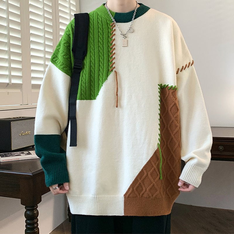 LovelyRLovely LovelyRLovely Men's Colorblock Pullover LovelyRLovely Men's Colorblock Pullover Sweater