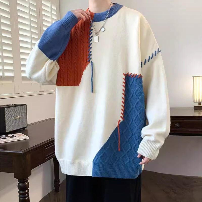 LovelyRLovely LovelyRLovely Men's Colorblock Pullover LovelyRLovely Men's Colorblock Pullover Sweater