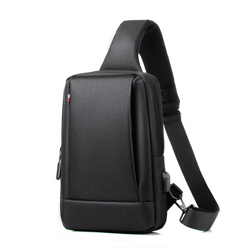 LovelyRLovely LovelyRLovely Men's Crossbody Sling Back Black LovelyRLovely Men's Crossbody Sling Backpack