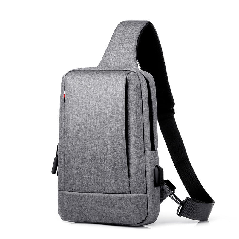 LovelyRLovely LovelyRLovely Men's Crossbody Sling Back Light grey LovelyRLovely Men's Crossbody Sling Backpack