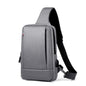 LovelyRLovely LovelyRLovely Men's Crossbody Sling Back Light grey LovelyRLovely Men's Crossbody Sling Backpack