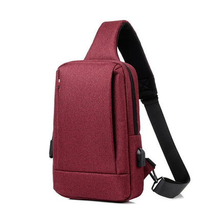 LovelyRLovely LovelyRLovely Men's Crossbody Sling Back Wine red LovelyRLovely Men's Crossbody Sling Backpack