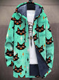 LovelyRLovely LovelyRLovely Men's Digital Printed Stan YM1666GN / 2XL LovelyRLovely Men's Digital Printed Stand Collar Jacket