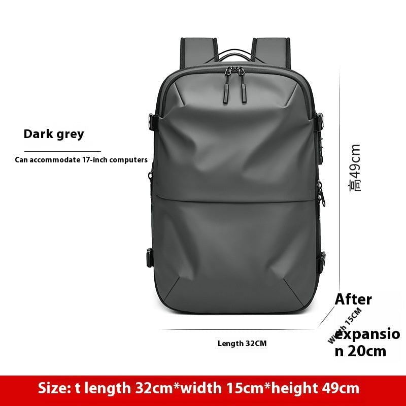 LovelyRLovely LovelyRLovely Men's Expansion Backpack Dark Gray / 18 Inches LovelyRLovely Men's Expansion Backpack