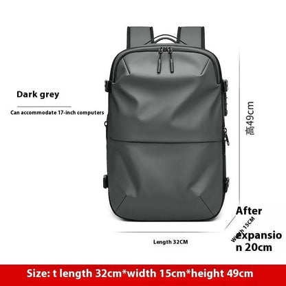 LovelyRLovely LovelyRLovely Men's Expansion Backpack Dark Gray / 18 Inches LovelyRLovely Men's Expansion Backpack