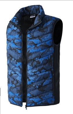 LovelyRLovely LovelyRLovely Men's Heated Vest Blue with pattern / 3XL LovelyRLovely Men's Heated Vest