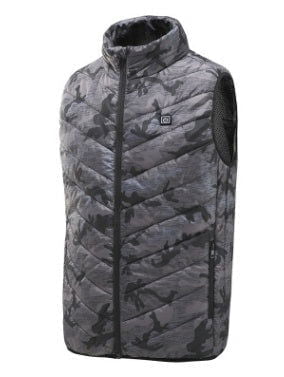 LovelyRLovely LovelyRLovely Men's Heated Vest Grey with pattern / 3XL LovelyRLovely Men's Heated Vest