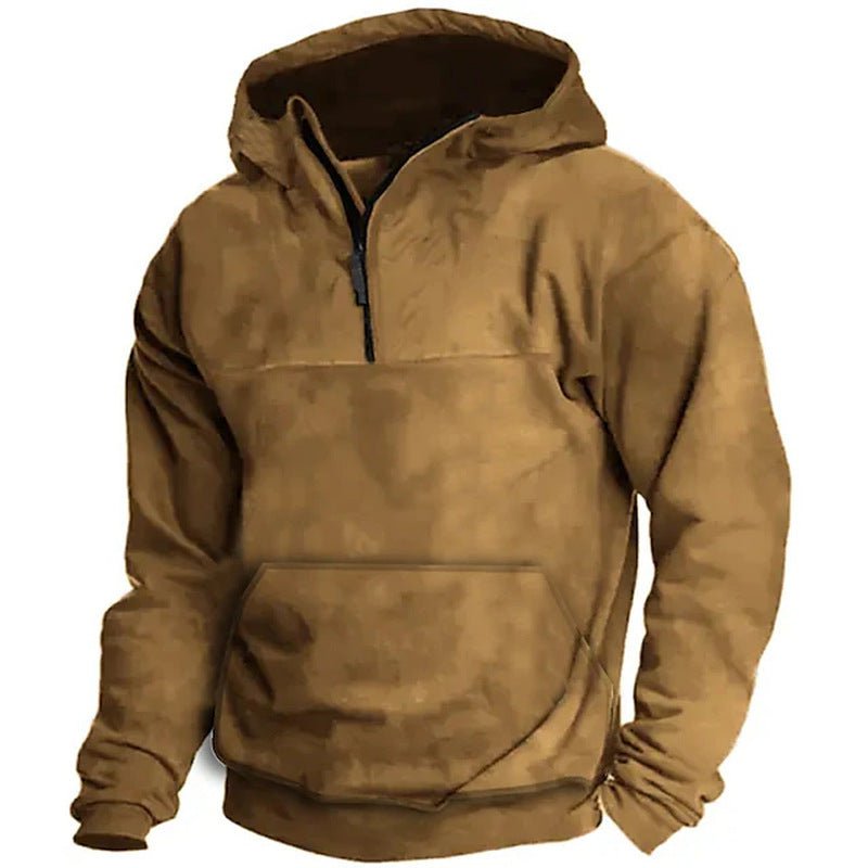 LovelyRLovely LovelyRLovely Men's Hooded Fleece Sweate Khaki / L LovelyRLovely Men's Hooded Fleece Sweater