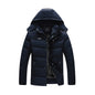 LovelyRLovely LovelyRLovely Men's Hooded Plush Jacket Navy Blue Plush / 3XL LovelyRLovely Men's Hooded Plush Jacket