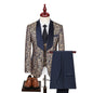 LovelyRLovely LovelyRLovely Men's Jacquard Suit Blue / 44 LovelyRLovely Men's Jacquard Suit