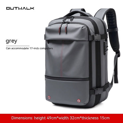 LovelyRLovely LovelyRLovely Men's Large-Capacity Multi Light Gray / 19 Inch LovelyRLovely Men's Large-Capacity Multifunction Computer Backpack