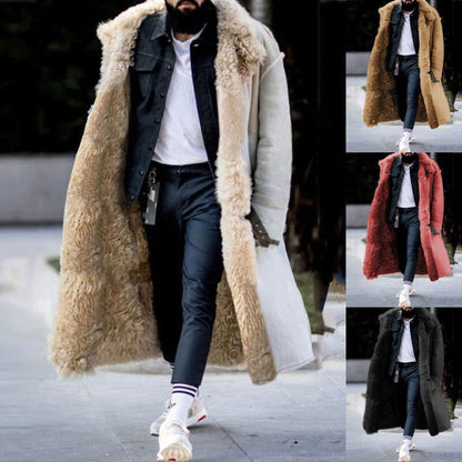 LovelyRLovely LovelyRLovely Men's Long Thick Furry Coa LovelyRLovely Men's Long Thick Furry Coat