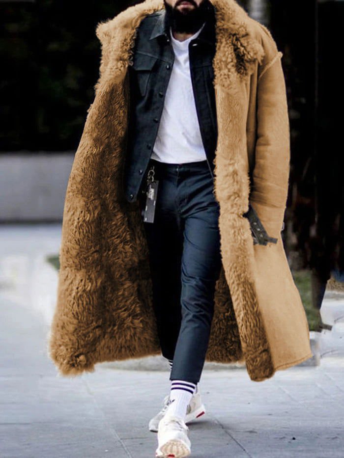 LovelyRLovely LovelyRLovely Men's Long Thick Furry Coa LovelyRLovely Men's Long Thick Furry Coat