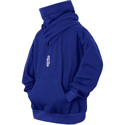 LovelyRLovely LovelyRLovely Men's Pile Collar Hooded S Sapphire Blue / L LovelyRLovely Men's Pile Collar Hooded Sweater