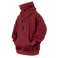 LovelyRLovely LovelyRLovely Men's Pile Collar Hooded S Wine Red / L LovelyRLovely Men's Pile Collar Hooded Sweater