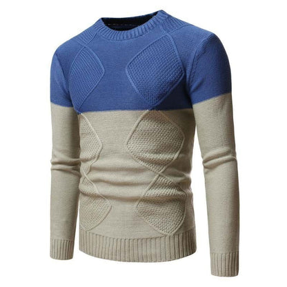 LovelyRLovely LovelyRLovely Men's Round Neck Long-Slee Blue / L LovelyRLovely Men's Round Neck Long-Sleeved Sweater