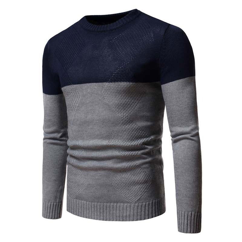 LovelyRLovely LovelyRLovely Men's Round Neck Long-Slee Grey / L LovelyRLovely Men's Round Neck Long-Sleeved Sweater