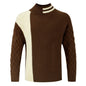 LovelyRLovely LovelyRLovely Men's Round Neck Multi-col Brown / L LovelyRLovely Men's Round Neck Multi-color Sweater