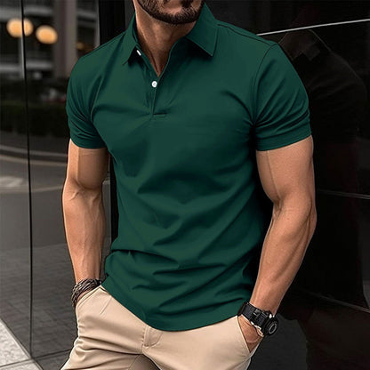 LovelyRLovely LovelyRLovely Men's Short Sleeve Polo Sh Dark Green / 2XL LovelyRLovely Men's Short Sleeve Polo Shirt