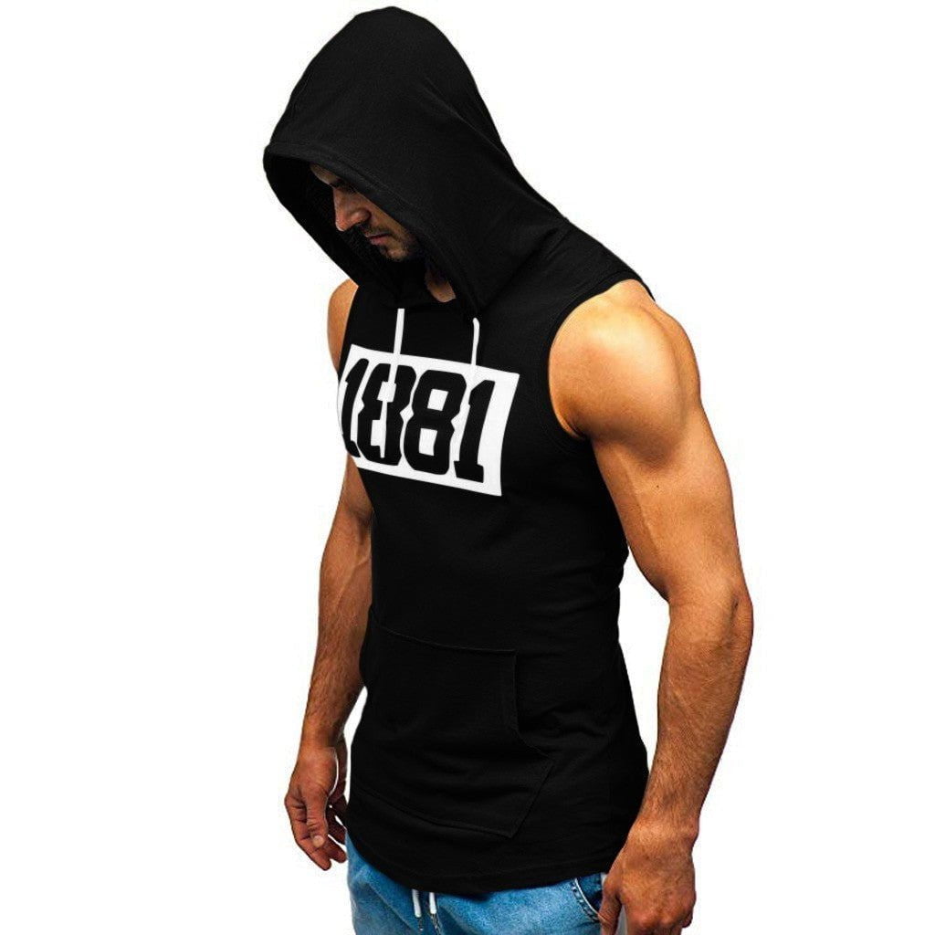 LovelyRLovely LovelyRLovely Men's Sleeveless Vest Hood LovelyRLovely Men's Sleeveless Vest Hoodie