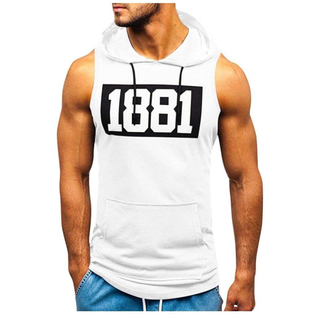 LovelyRLovely LovelyRLovely Men's Sleeveless Vest Hood White / 3XL LovelyRLovely Men's Sleeveless Vest Hoodie